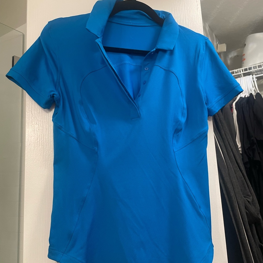 Lululemon Athletica Vibrant Blue Button Down Shirt